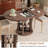 44‘’ Extendable Dining Table for 4-8 People, Round Dining Table with Scratch-Resistant MDF, Modern Kitchen Table with Noiseless Sliding & Storage, Dining Room Table, Walnut-1948416561