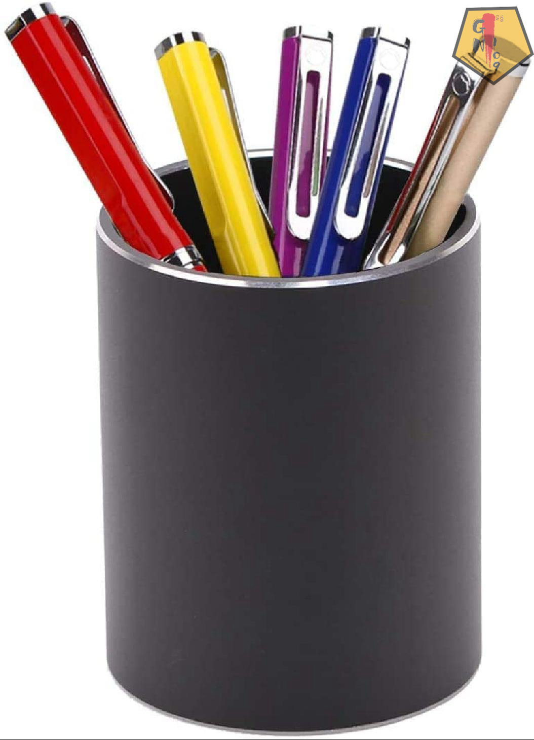 Porte-crayon 14,6cm plastique noir 96 cases range-pinceaux feutres  rangement