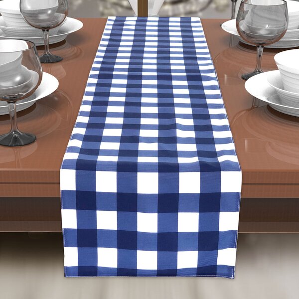 August Grove® Tekoa Rectangle Gingham Polyester Table Runner | Wayfair