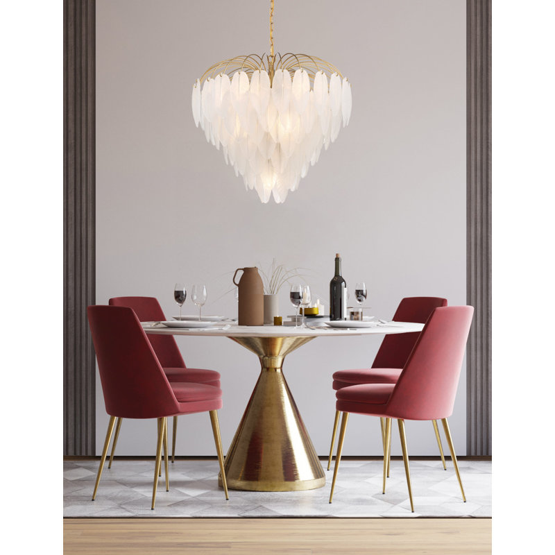 Boa 9-Light Chandelier in Warm Brass by Breegan Jane, 6 Lights