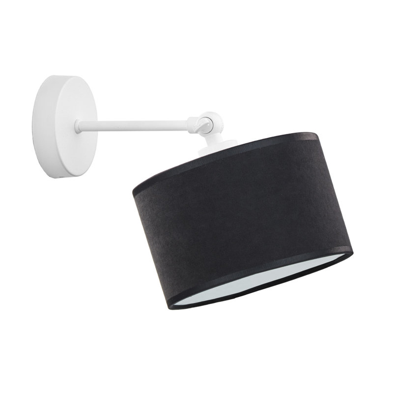 Marshallberg Armed Sconce, White, Black