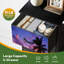 Commode à 4 tiroirs pour la chambre à coucher vibrante plage tropicale, coucher de soleil, palmiers, eau tranquille, petite et grande commode pour vêtements