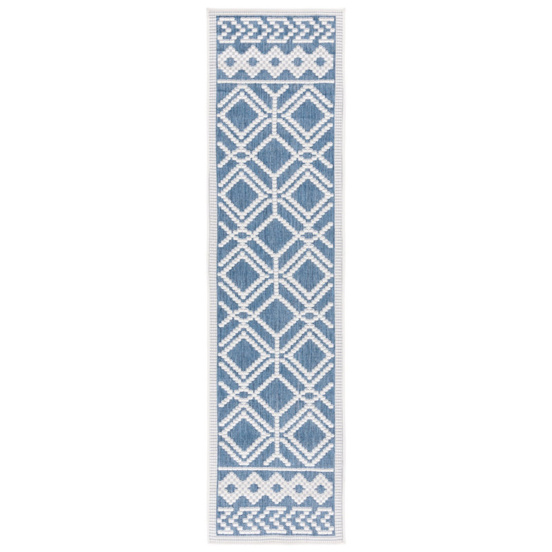 Tapis d'intérieur / extérieur géométrique Keyiona Performance, Tapis de couloir 2 pi x 8 pi