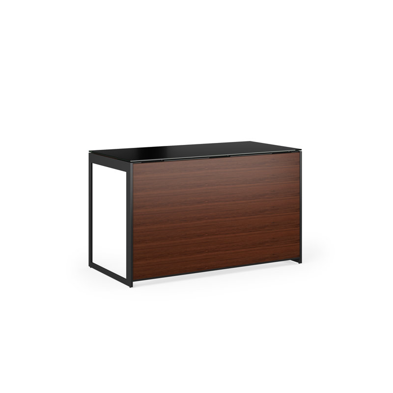 Sequel 20 1 Panel Desk Privacy Panel, Charcoal Stained Walnut, 26.75" H x 46.5" W x 0.25" D