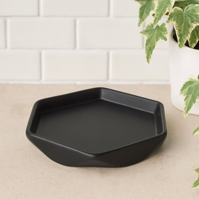 Diamond Stoneware Bathroom Soap Dish Cup