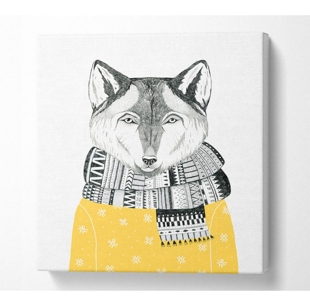 Karon Ready For Winter Fox - Wrapped Canvas Kunstdrucke