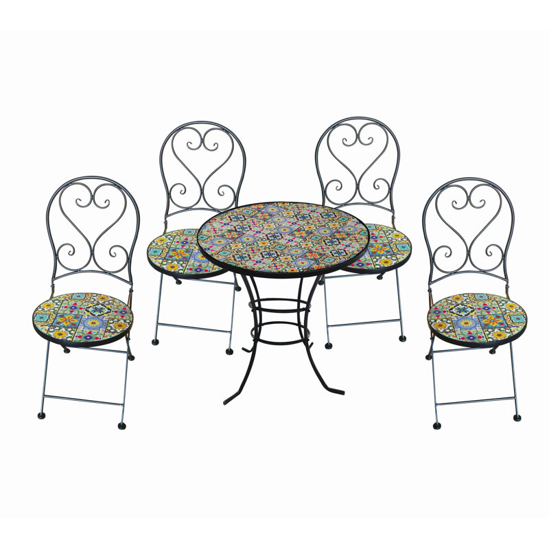 Weston 4 - Person Patio Dining Set with Round Table