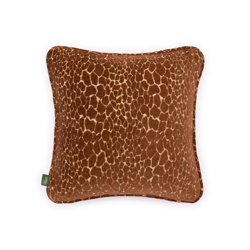 MARA Jacquard Medium Piped Cushion - Tobacco