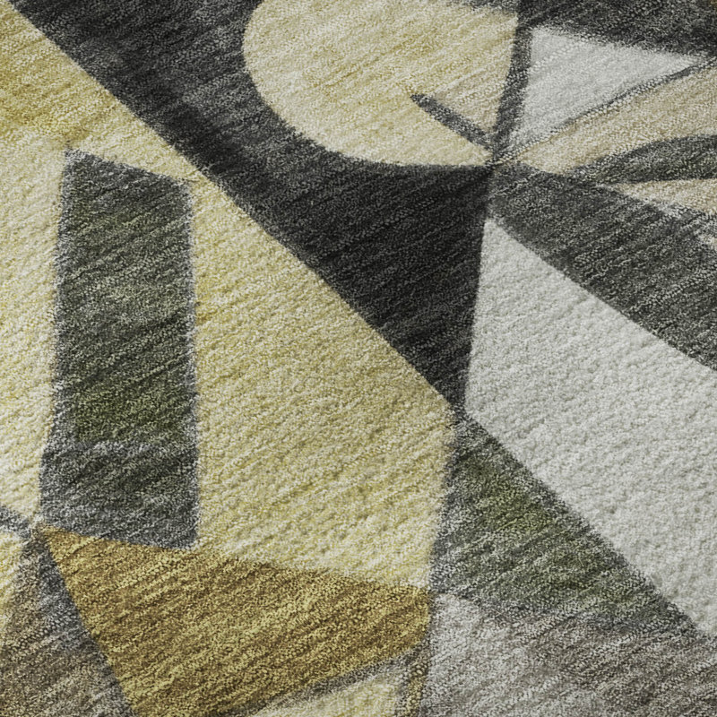 Premium Machine Washable Lubbers AMF1758 Abstract Rug, Rectangle 10' x 14'