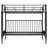 Twin Over Full Metal Bunk Bed, Multi-Function,Black