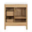 Meuble-lavabo en bois avec cadre solide, portes et tiroirs à fermeture en douceur, tablette réglable, armoire de rangement moderne