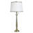 Alcester Steel Table Lamp - Hayla Gold - White Shade