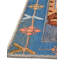 Tapis orange en chenille tissé à la machine-88509702