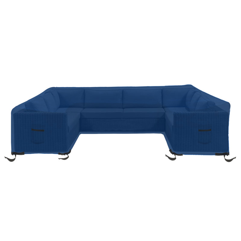 Kiely Heavy Duty Waterproof U Shaped Patio Sofa Cover, Big Sectional Couch Covers for Living Room, 33" H x 150" W x 40" D