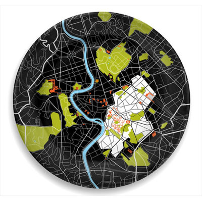 City On A Plate 12'' Bone China Dinner Plate