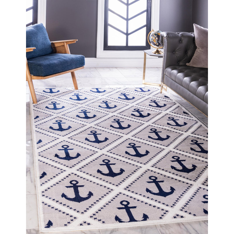 Tapis gris East Boothbay, Rectangle 5 pi 3 po x 8 pi