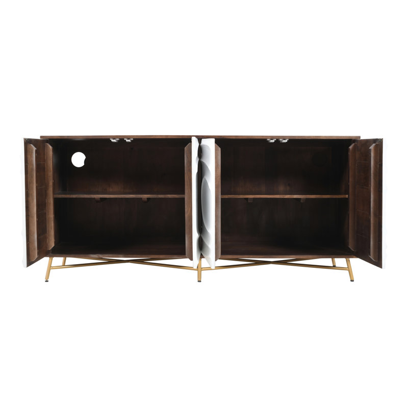 Harjan Dark Brown Cabinet, 30'' H x 66'' W x 18'' D