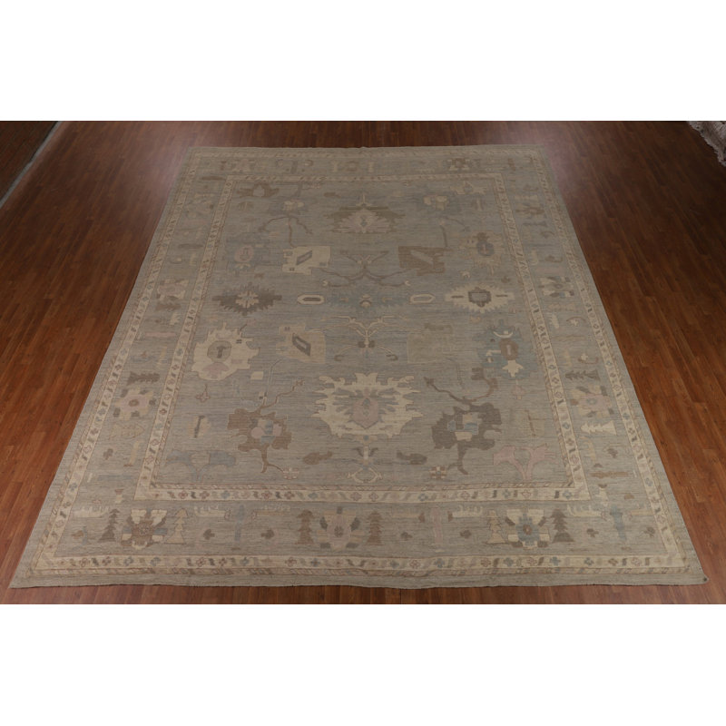Vegetable Dye Oushak Turkish Large Rug 10x14