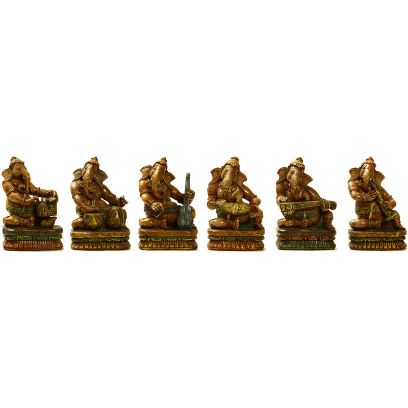 Ensemble de six Ganeshas musicales