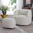 Overstreet 23" Wide Boucle Upholstered Ottoman-1147633619