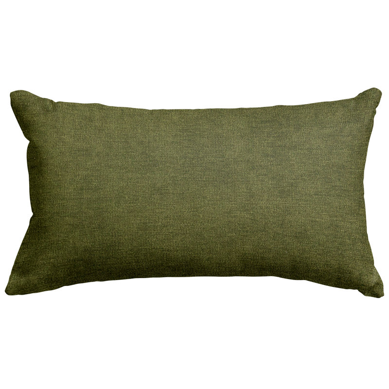 Fern Green Rectangular Velvet Throw Pillow