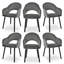 49.5cm H Modern Solid Wood Legs Upholstered Dining Chair with Arm-1682526811
