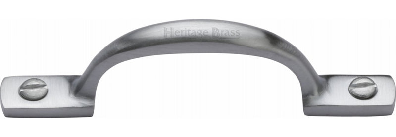 Heritage Brass Heritage Sash Pull Handle, 10.2 cm L, Satin Chrome