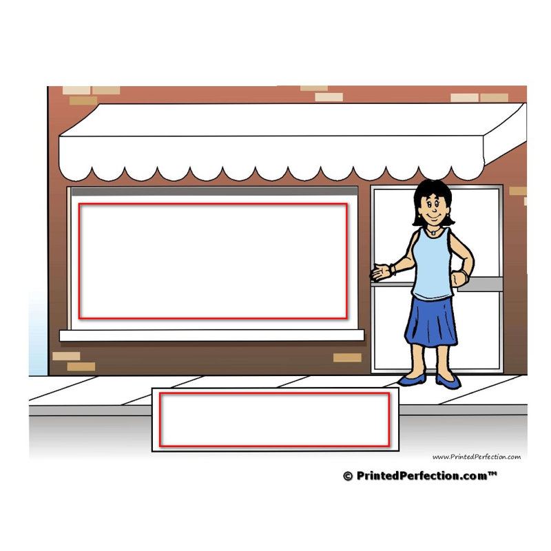 Façade de magasin personnalisée - Porte-clés à filer, Oui