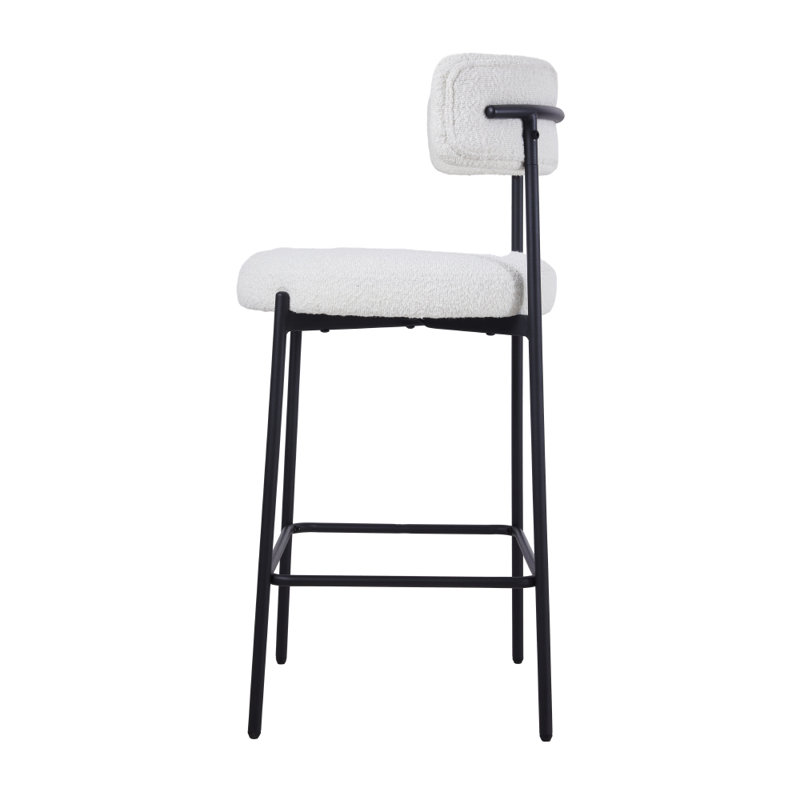 Caydan 98.5cm Upholstered Bar Stool with Metal Frame
