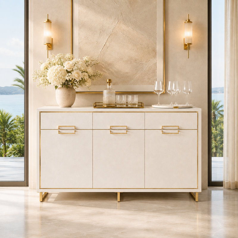 Palm Gate Sideboard - Cloud White