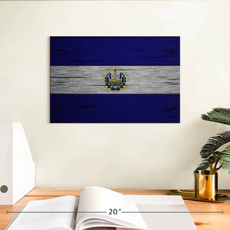 Drapeau Borges El Salvador, H 8 po x l 12 po