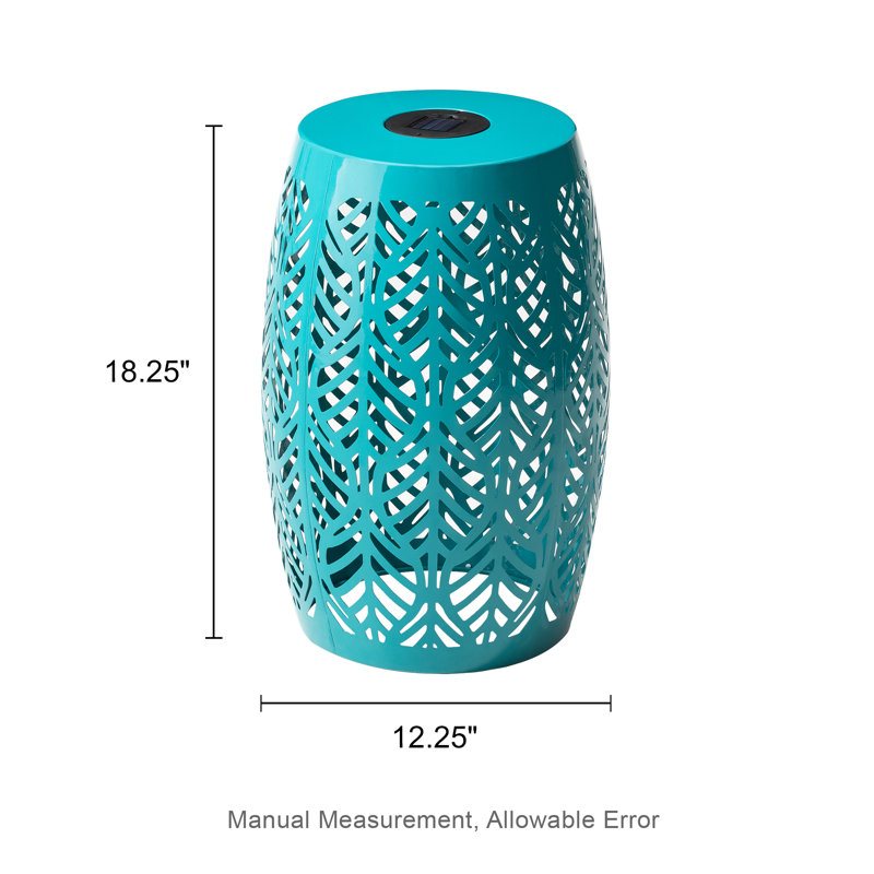 Tabouret d'appoint ou de jardin avec lumière solaire Loiret, Bleu