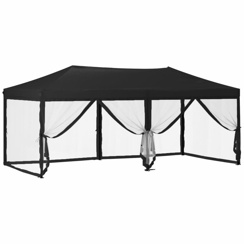 Alizai 6 x 3m Steel Party Tent, Black, Black