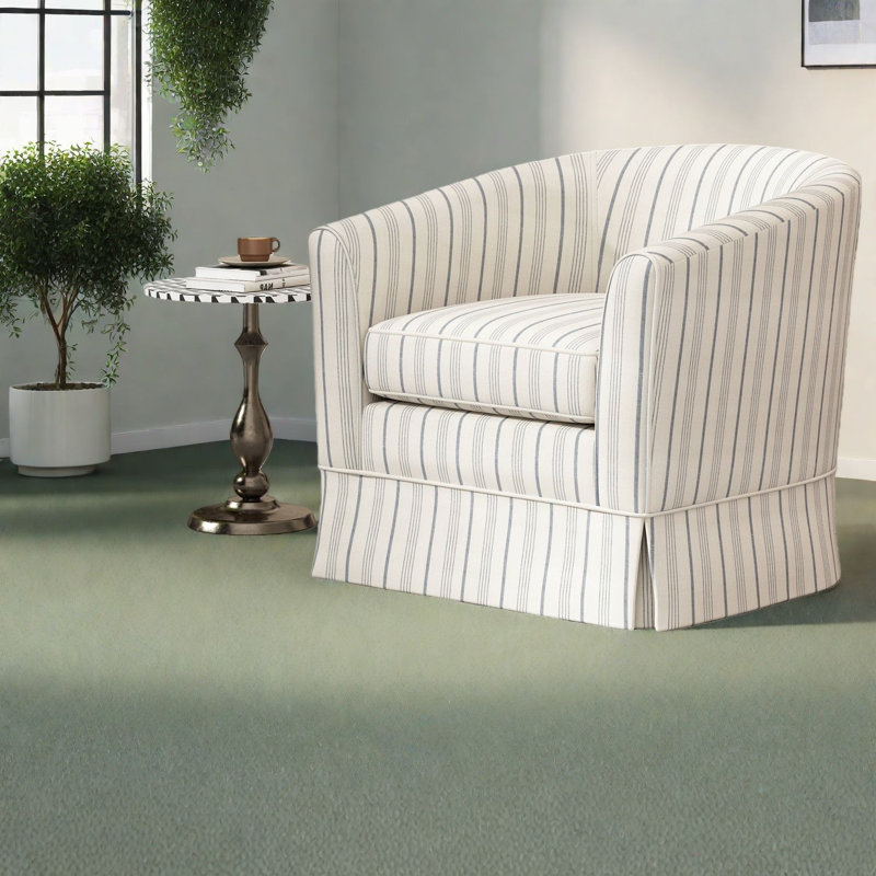 Chaises d'appoint pivotantes, structure en fer et tissu, chaise rayée moderne pour la maison
