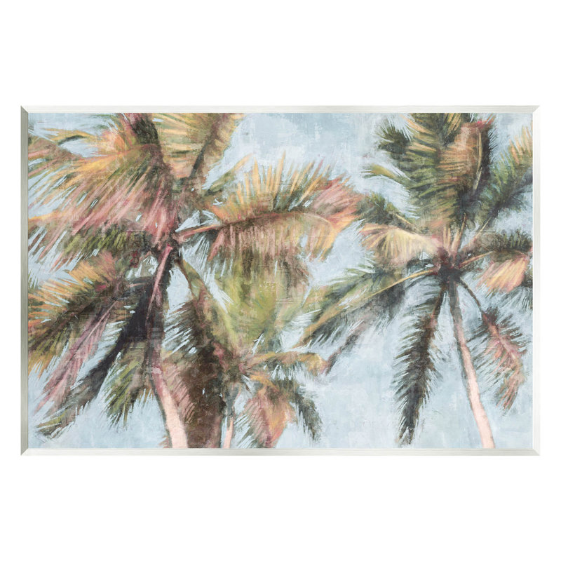 «Tall Talling Breezy Palm Trees», art mural par Nina Blue, H 10 po x l 15 po x P 0,5 po