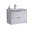 Ensemble de meuble-lavabo mural blanc moderne 30 po