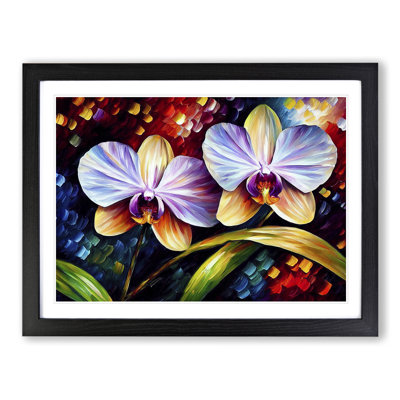 Orchid Flower Painting Vol.1 Abstract - Single Picture Frame Print