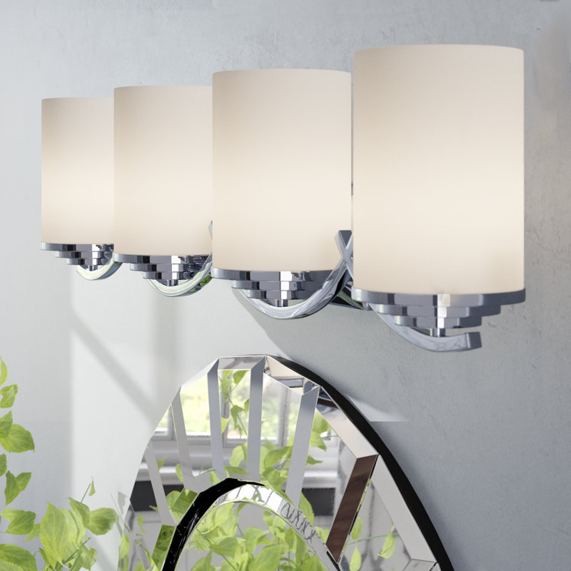 Qualls 4 - Light Vanity Light, Chrome, White