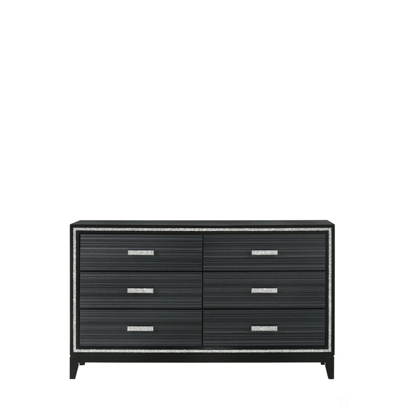 Commode, organisateur de commodes en bois, Noir