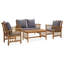 Chaise longue avec coussins 4 pièces Costas-342424937