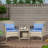 Aanand Wicker 2 - Person Patio Conversation Set with Cushions
