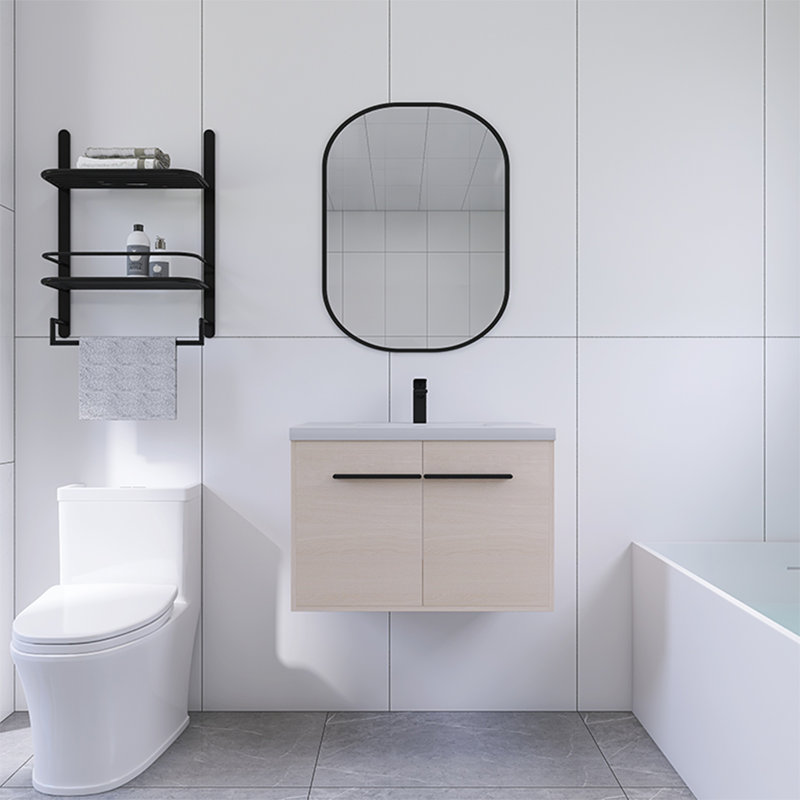 30'' Single Bathroom Vanity with Resin Top