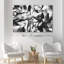Marble Agate Slice, noir et blanc, illusion 3D moderne, grande impression sur toile-67534610