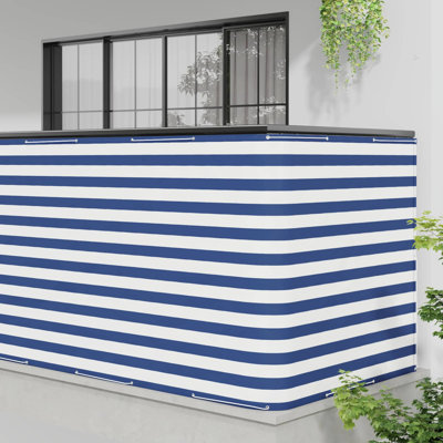 vidaXL Balcony Privacy Screen Fabric with PU Coated Outdoor Garden Terrace
