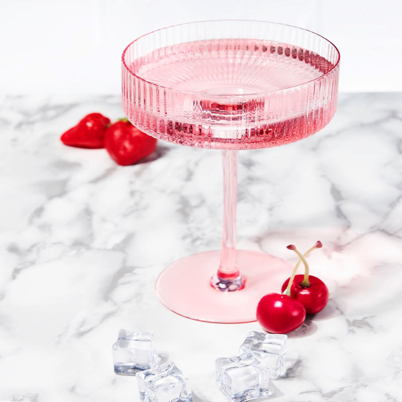 Harmon 10 oz Ensemble de cristal taillé, Rose