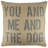 You And Me And The Dog Cotton Reversible Throw Pillow-30992100