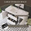 Meuble-lavabo mural 48 po avec lavabo, meuble-lavabo mural moderne avec lavabo à surface solide et tiroirs à fermeture en douceur, blanc brillant-120566052-120566054