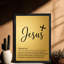 Black Framed Vintage Jesus Definition Wall Art Religious culture Framed Prints-1914171827
