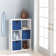 Decorative 6 Cube Bookcase With Fabric Bins