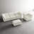 Berlare 5 - Piece Upholstered Compression Beige Corduroy Modular Sectional Sofa Set with Removable Ottoman – Fully Compressed, No Assembly Required-119893845